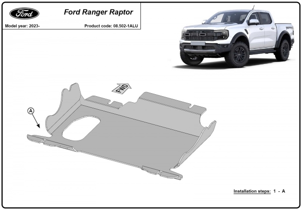 Scut motor si grup fata Ford Ranger Raptor - Aluminium 3