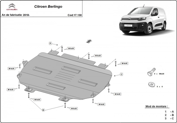 Scut motor Citroen Berlingo 3