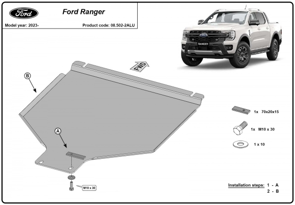 Scut cutie de viteza Ford Ranger  - Aluminium 3