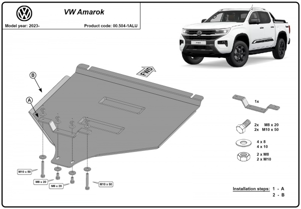 Scut cutie de viteză din aluminiu Volkswagen Amarok 3