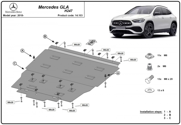 Scut motor Mercedes GLA H247 3