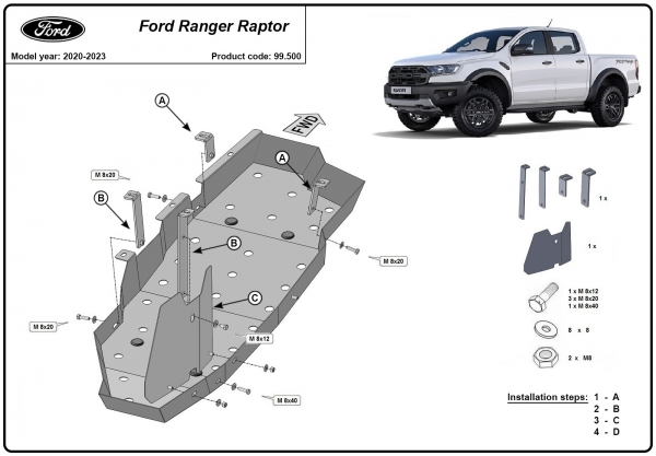 Scut rezervor Ford Ranger Raptor 3