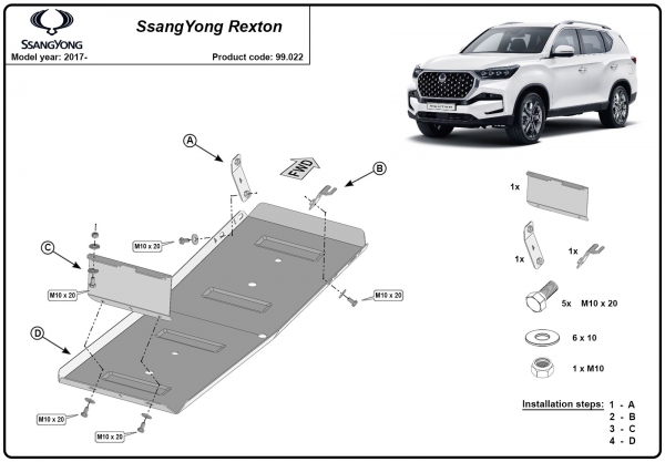 Scut rezervor Ssangyong Rexton 3