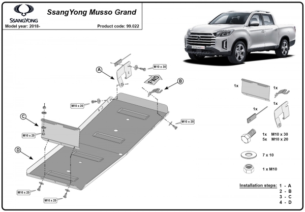 Scut rezervor Ssangyong Musso Grand 3