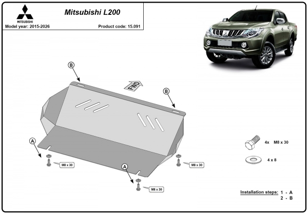 Scut radiator Mitsubishi L200 3