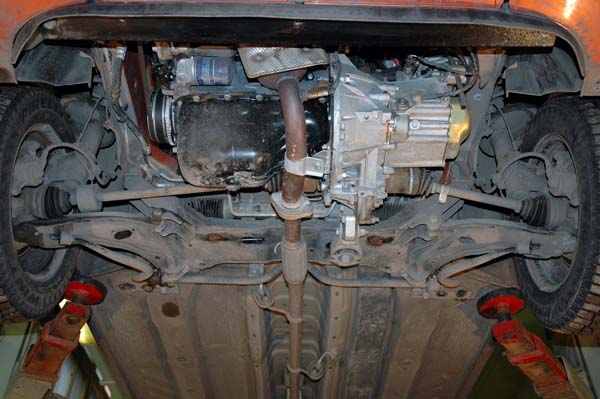 Ocelový kryt olejové vany pro ochranu motoru a převodovky pro Fiat Doblo 2001 - 2010, 1,6  ,1,9 D