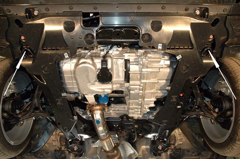 Ocelový kryt olejové vany pro ochranu motoru a převodovky pro Honda Accord 2008 - 2012, 2.0, 2,4
