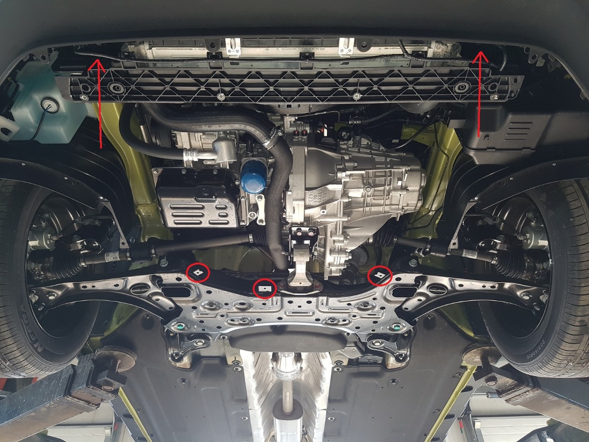 Ocelový kryt olejové vany pro Hyundai Kona 2018 - 2023, všechny motory