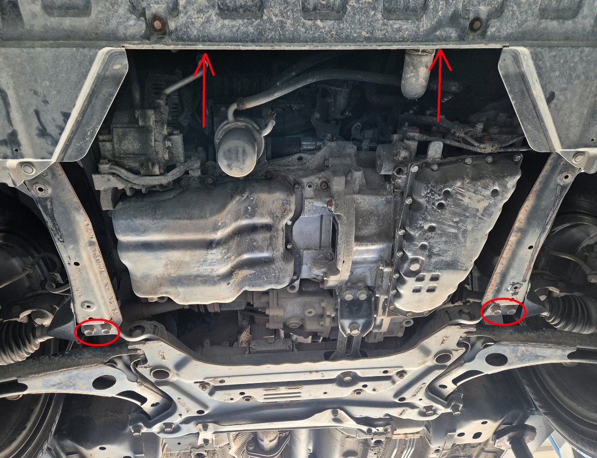 Ocelový kryt olejové vany pro Mitsubishi Outlander 2012 - 2021, všechny motory