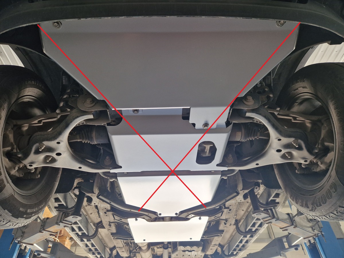 Ocelový kryt rozdělovací převodovky pro Volkswagen Amarok 2 2022 - 2026, všechny motory