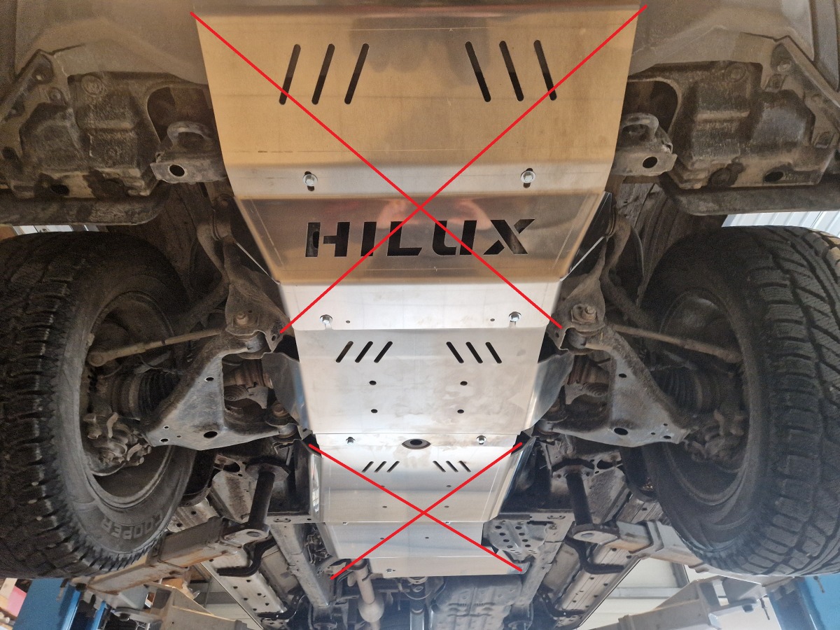 Hliníkový kryt olejové vany pro Toyota Hilux Revo 2016 - 2026, všechny motory