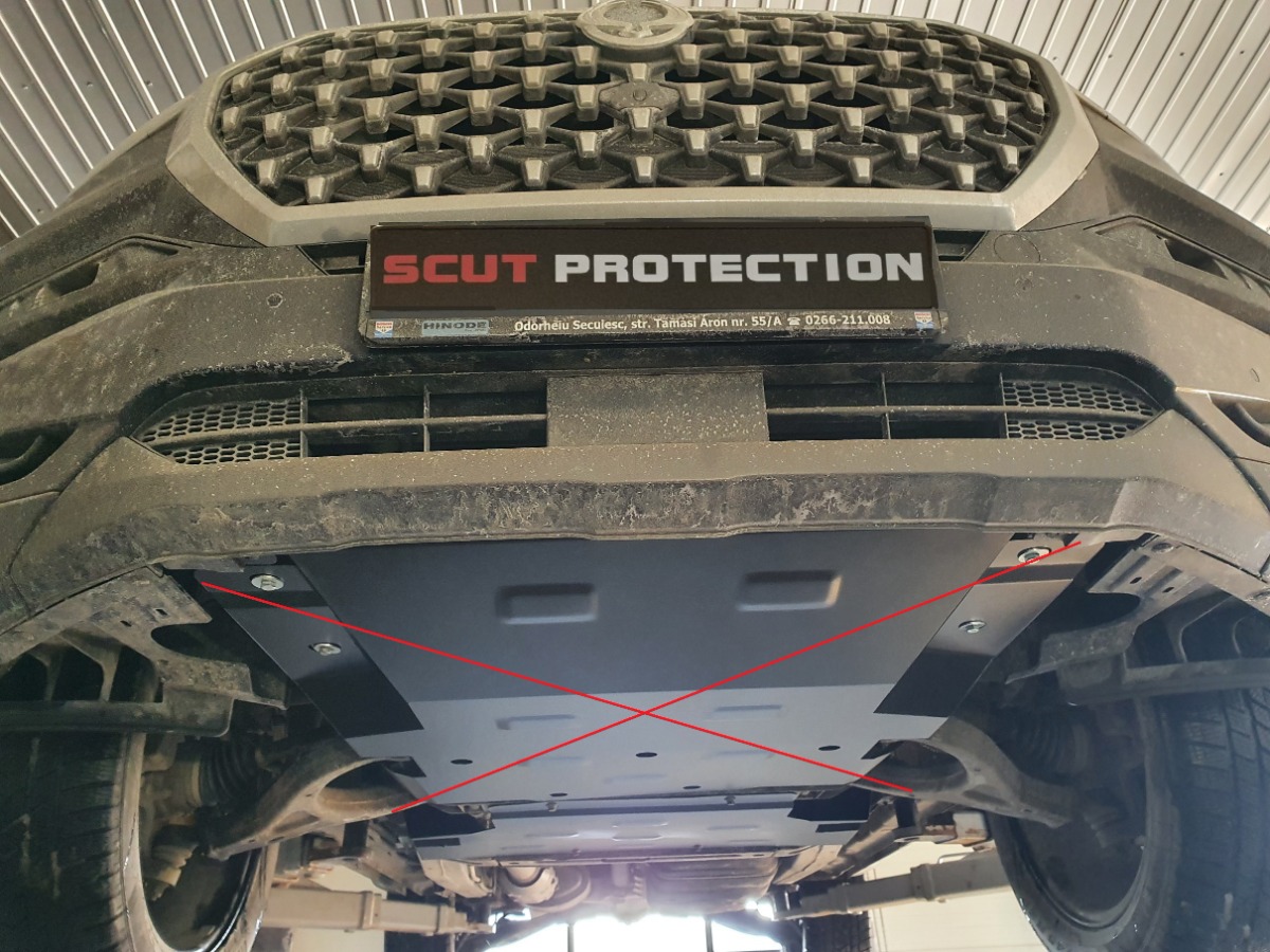 Ocelový kryt převodovky pro SsangYong Rexton 2017 - 2026, všechny motory