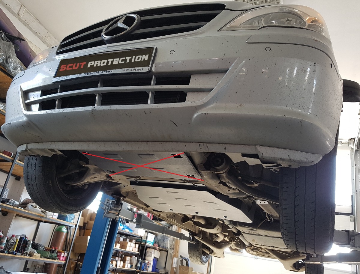 Ocelový kryt převodovky pro Mercedes Vito W639 - 2.2 D 4x2 2003 - 2014, 2.2 D, 3.0 D 4x2
