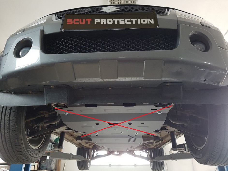 Ocelový kryt převodovky a rozdělovací převodovky pro Suzuki Grand Vitara 2 2005 - 2019, všechny motory