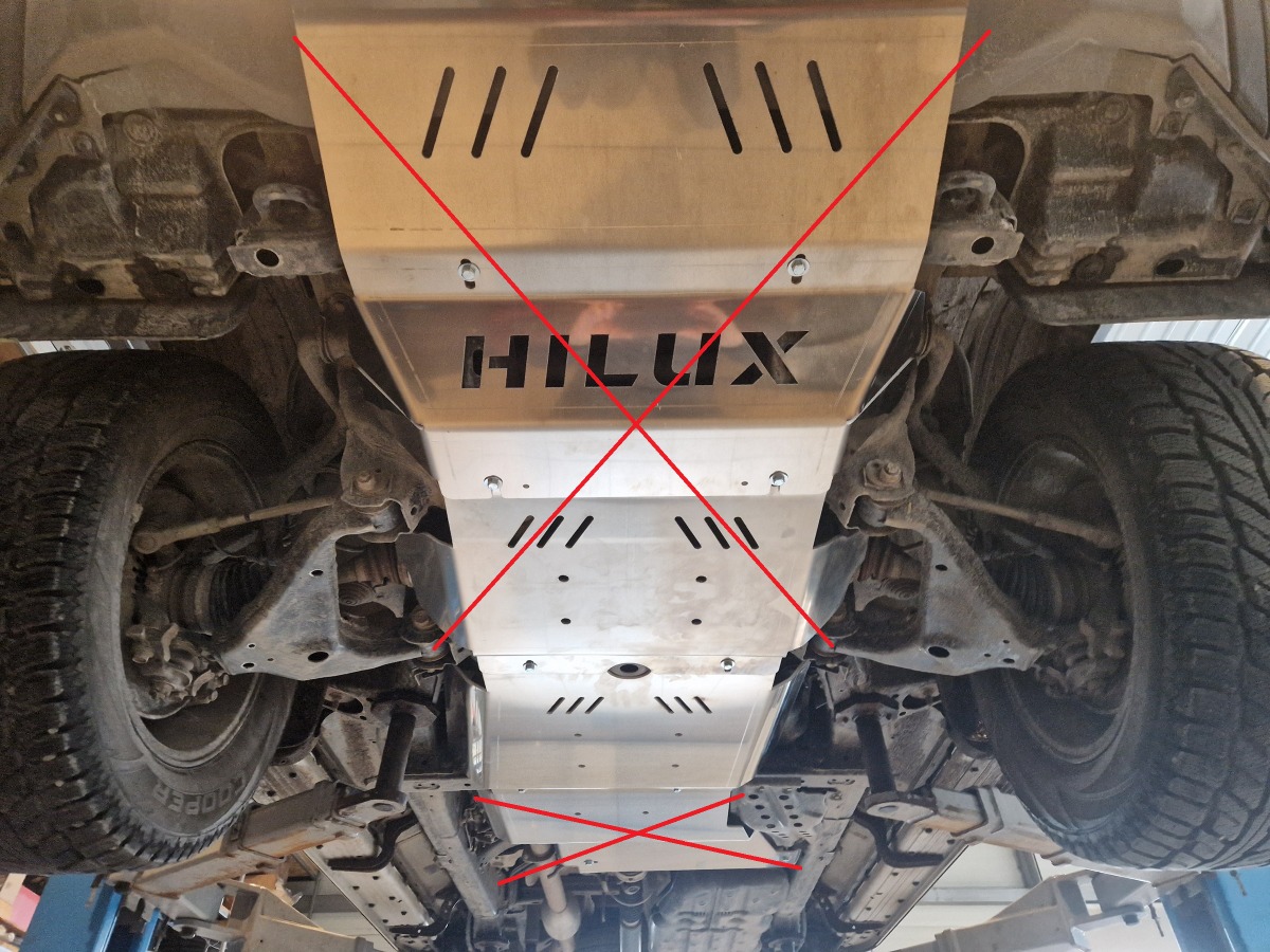 Hliníkový kryt převodovky pro Toyota Hilux Revo 2016 - 2026, všechny motory