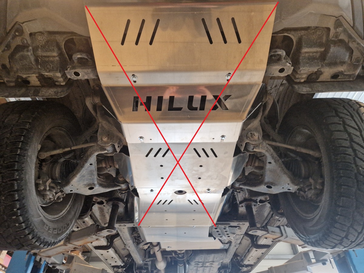 Hliníkový kryt diferenciálu pro Toyota Hilux Invincible 2021 - 2026, všechny motory
