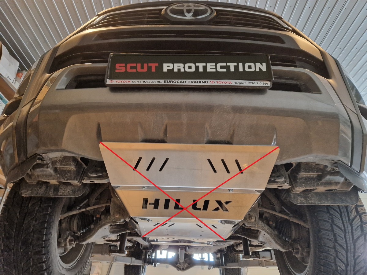 Hliníkový kryt diferenciálu pro Toyota Hilux Invincible 2021 - 2026, všechny motory