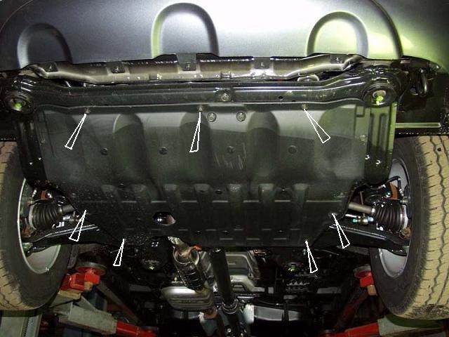 Ocelový kryt olejové vany pro Hyundai Santa Fe 2001 - 2006, všechny motory