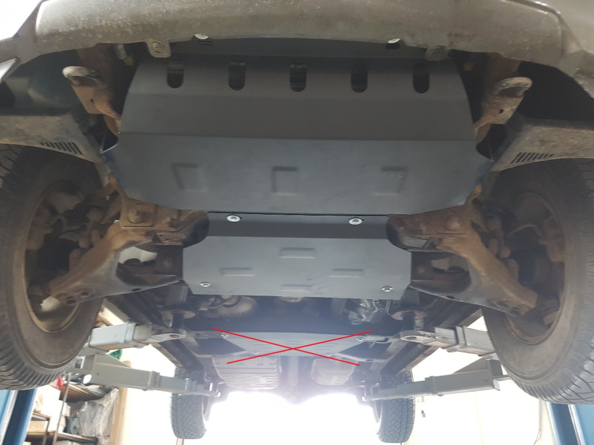 Ocelový kryt olejové vany pro ochranu motoru a chladiče pro Kia Sorento 2001 - 2006, všechny motory