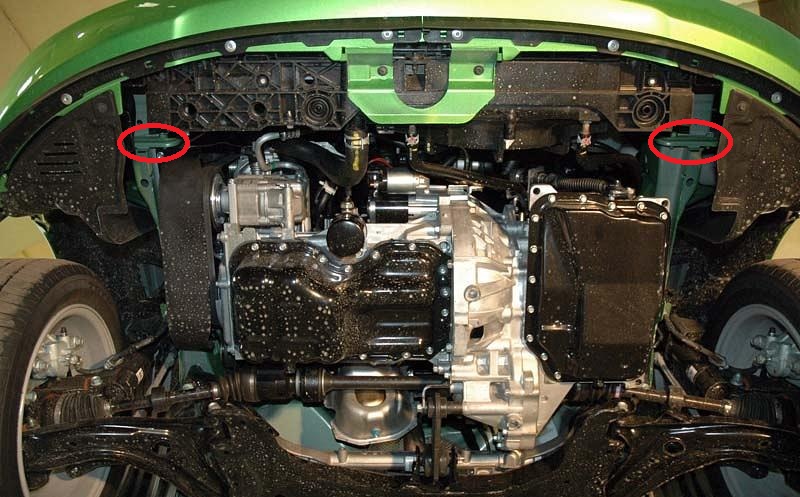 Ocelový kryt olejové vany pro Mazdu 2 2008 - 2014, všechny motory