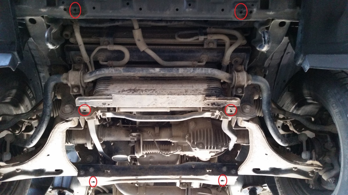 Ocelový kryt olejové vany pro ochranu motoru a chladiče pro Mitsubishi Shogun 4 (V80, V90) 2007 - 2021, 3.8; 3.2 Di-D