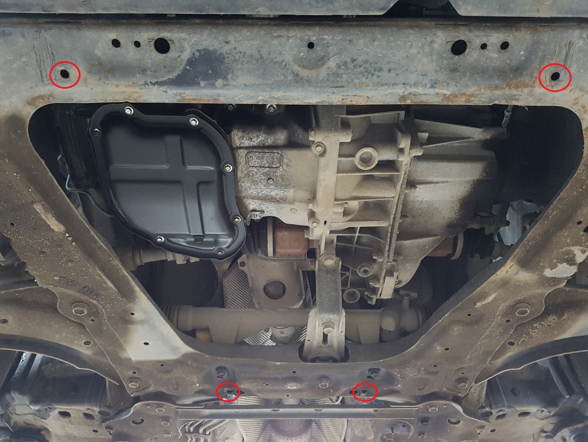 Ocelový kryt olejové vany pro Nissan Juke 2010 - 2019, všechny motory