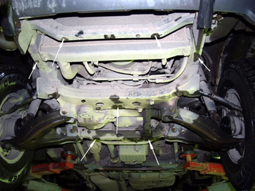 Ocelový kryt olejové vany pro Toyota Land Cruiser J100 1998 - 2008, všechny motory