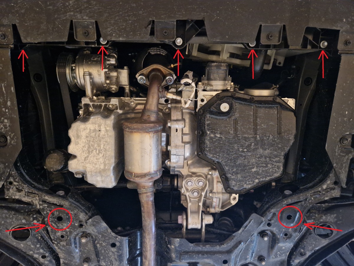 Ocelový kryt olejové vany pro Toyota Aygo X 2022 - 2026, všechny motory