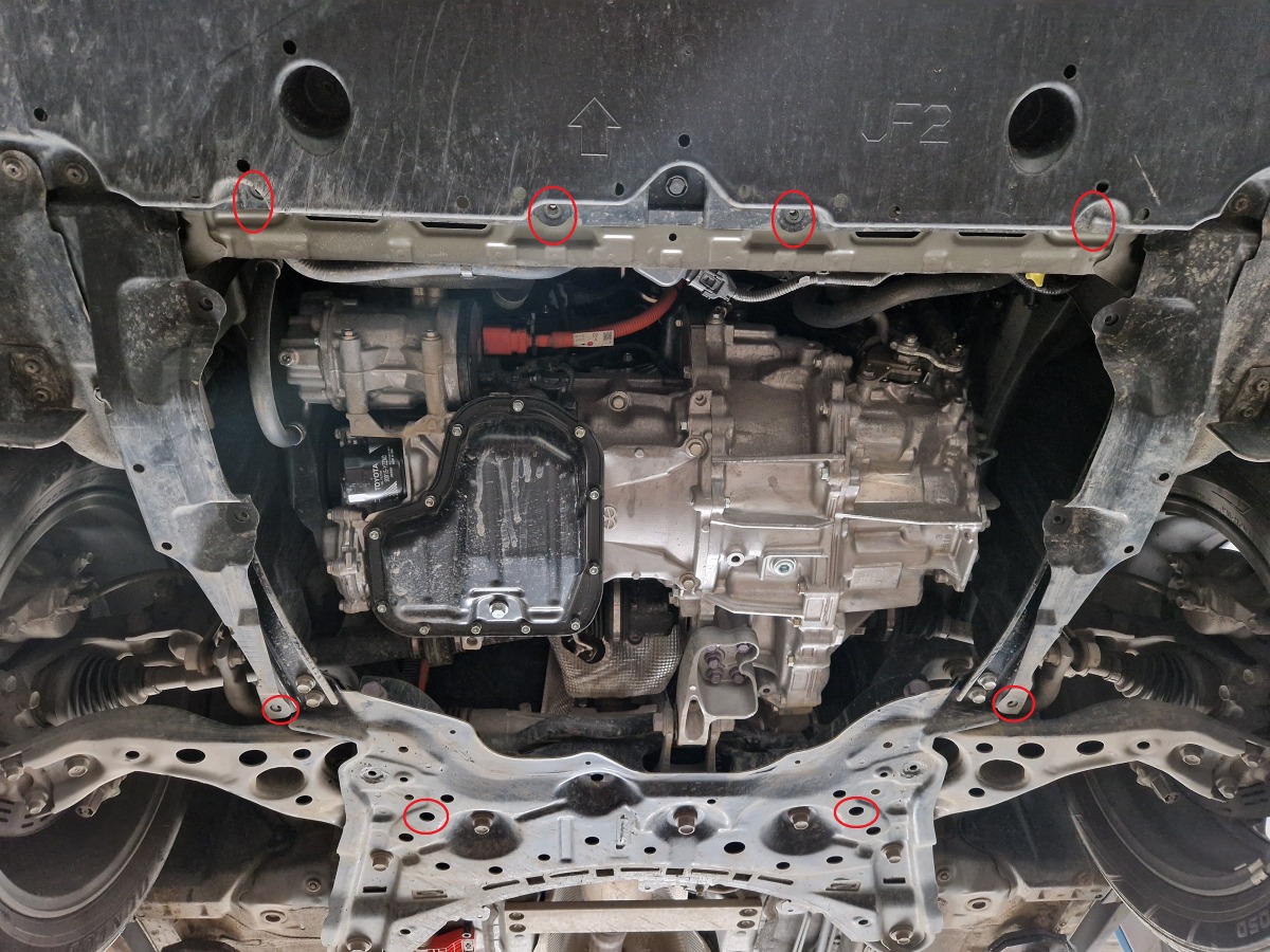 Ocelový kryt olejové vany pro Toyota Corolla Cross 2022 - 2026, všechny motory