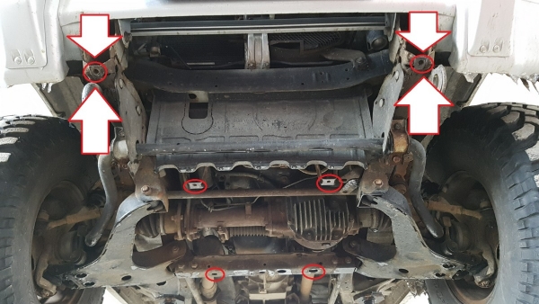 Scut motor și radiator Mitsubishi Pajero 3 (V60, V70) 6