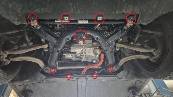 Scut motor faţă din aluminiu Tesla Model Y AWD 1