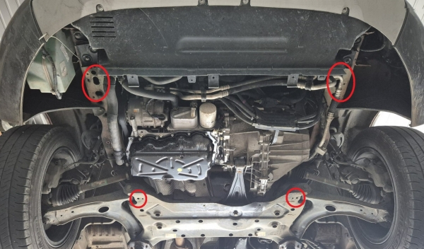Scut motor din aluminiu Ford Transit Custom - Tracțiune față 2