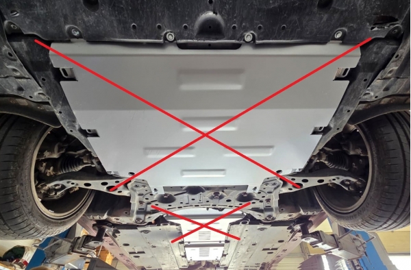 Scut antifurt din aluminiu pentru catalizator Toyota Corolla Cross 5